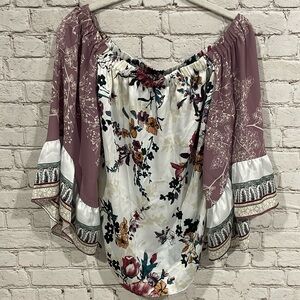 White House Black Market Floral Blouse